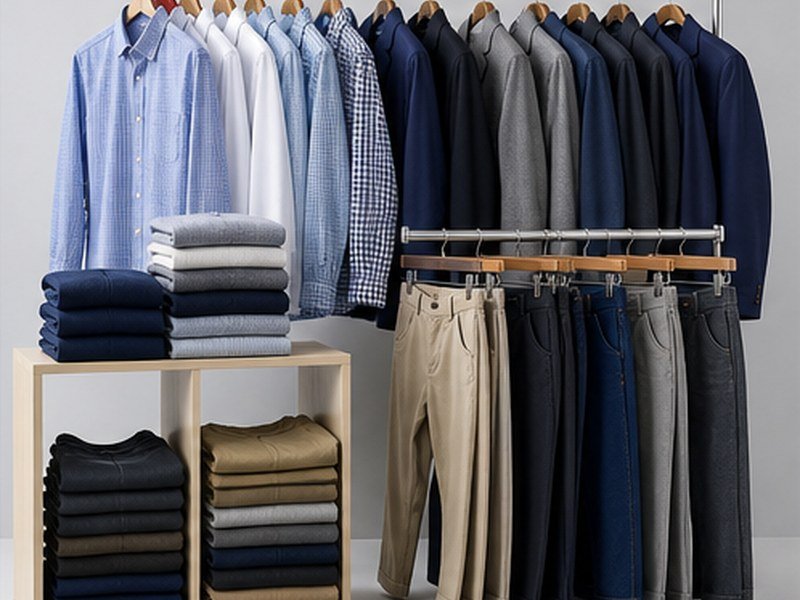 Wholesale men's shirts, trousers, jackets and everyday clothing